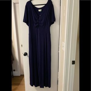 NWT Navy Blue Anthropologie Maeve Jumpsuit